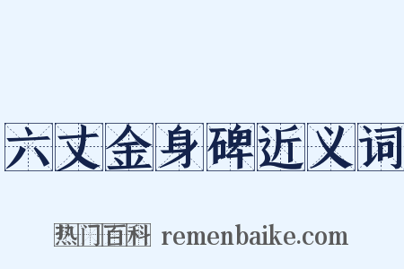 六丈金身碑近义词是什么意思的图片